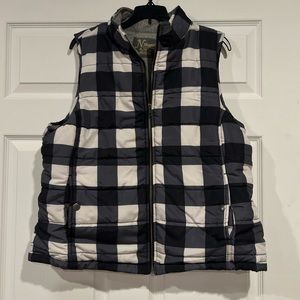 Natural Reflections XL Plaid Button Down Vest